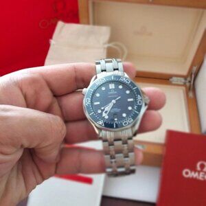 Omega Seamaster Diver 300 M Blue Dial Steel Men's Watch